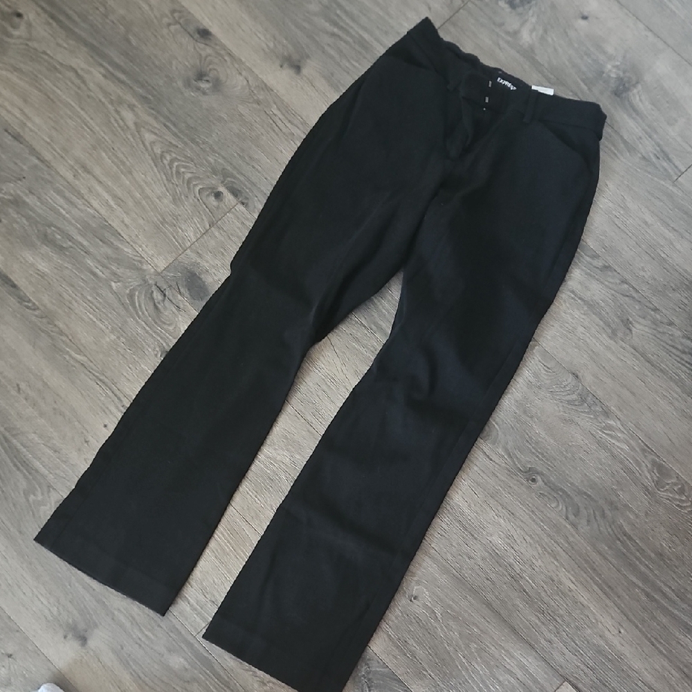 Express Columnist Black Barely Boot Cut Pants